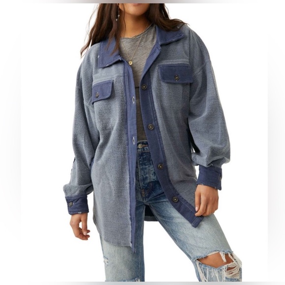 Free People We the Free Ruby Fleece Shirt Jacket - Picture 1 of 10